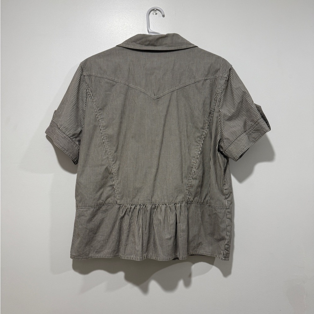 Christopher & Banks Black and White Striped blazer Jacket - Picture 2 of 5